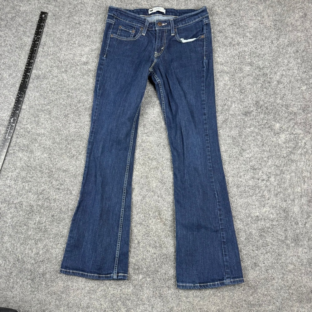 Levi's Jeans Womens Size 7M Blue 518 Superlow Bootcut Stretch Dark Wash Denim
